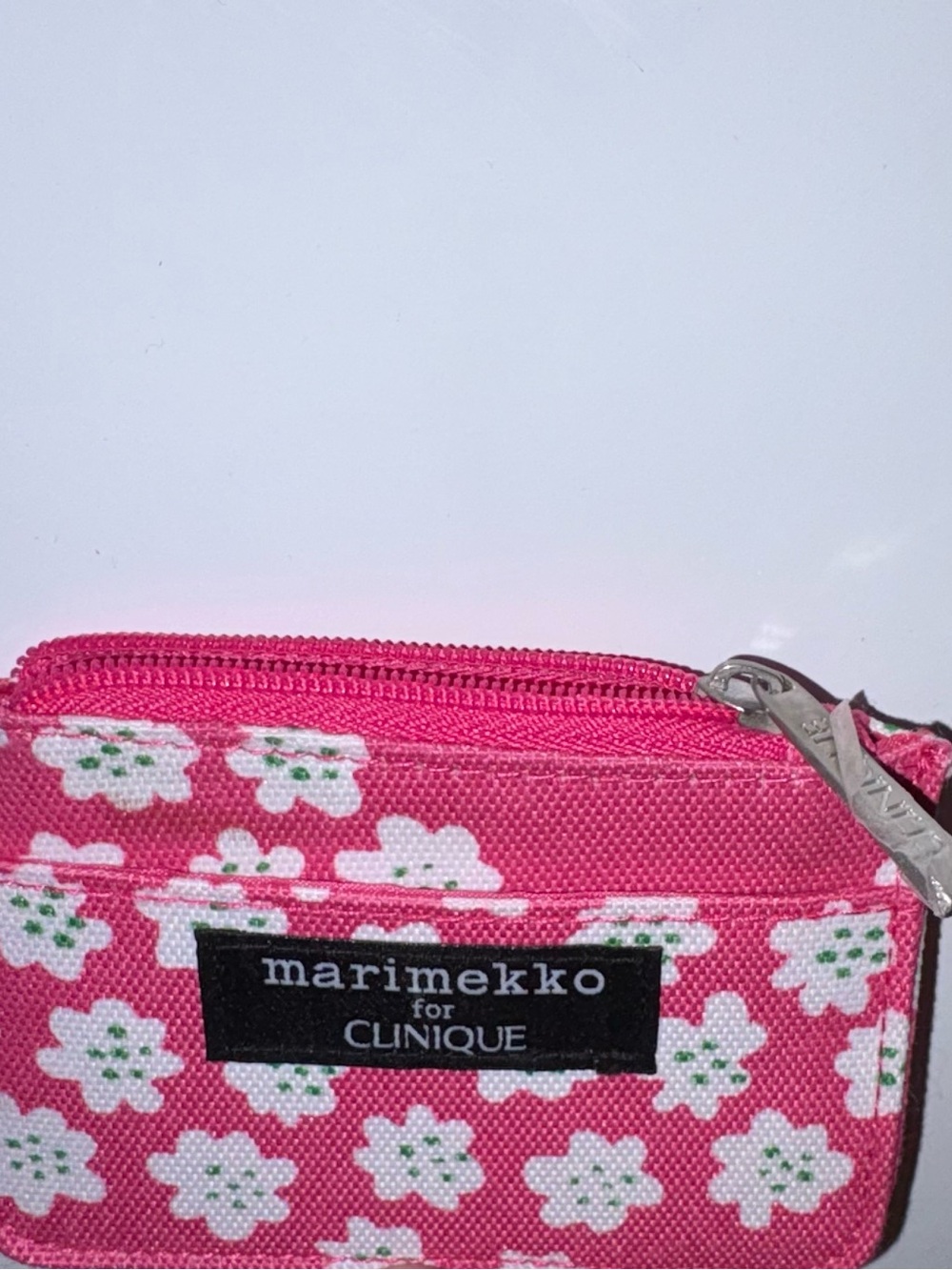 Clinique Pink Floral Zip Pouch